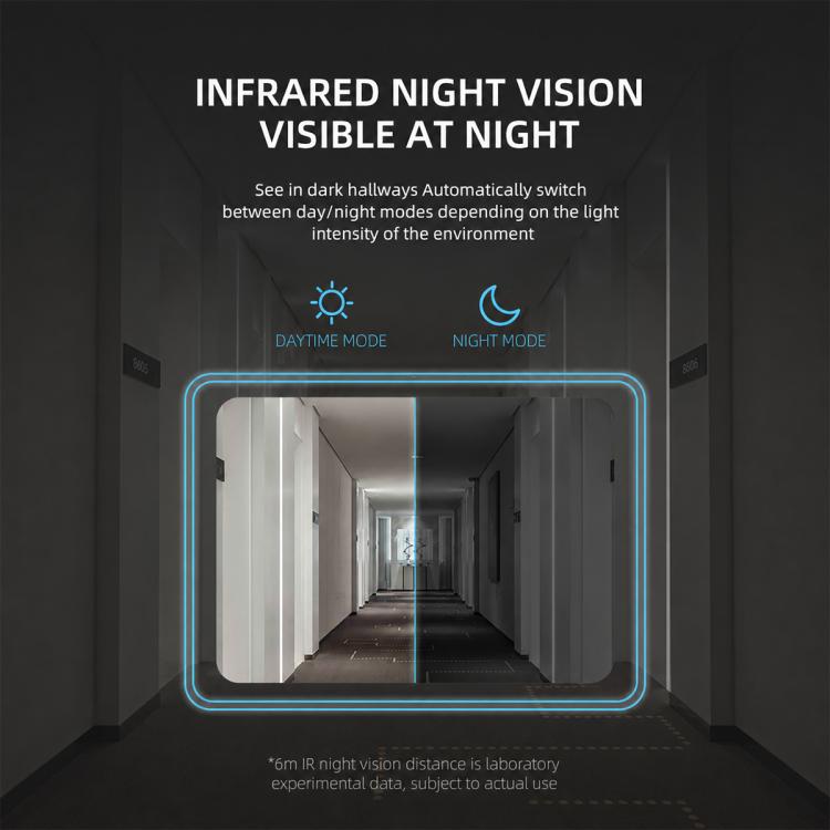 Videocitofono intelligente U9 HD da 1 MP con audio bidirezionale., Only Doorbell, Transparent Cover + Doorbell, Brown Cover + Doorbell
