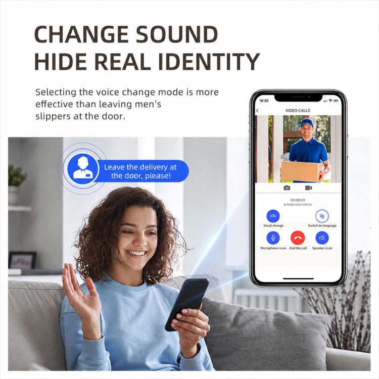 Videocitofono intelligente U9 HD da 1 MP con audio bidirezionale., Only Doorbell, Transparent Cover + Doorbell, Brown Cover + Doorbell