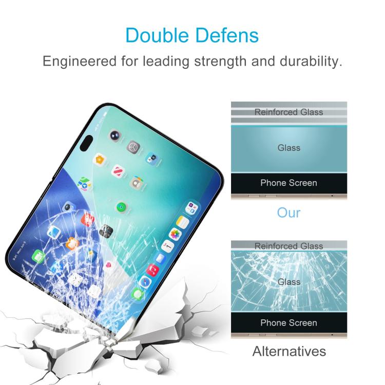 50 pezzi di pellicola in vetro temperato ad alto contenuto di alluminio da 0,18 mm, For iPhone Fold, For iPhone 18, For iPhone 18 Pro, For iPhone 18 Pro Max