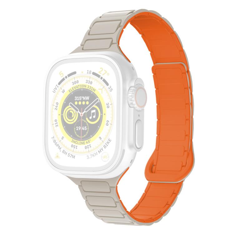 Cinturino per orologio magnetico in silicone xDfind con tre perline, For Apple Watch 42 / 44 / 45 / 46 / 49mm, For Apple Watch 38 / 40 / 41 / S11 42mm