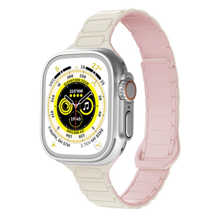 Cinturino per orologio magnetico in silicone xDfind con tre perline, For Apple Watch 42 / 44 / 45 / 46 / 49mm, For Apple Watch 38 / 40 / 41 / S11 42mm