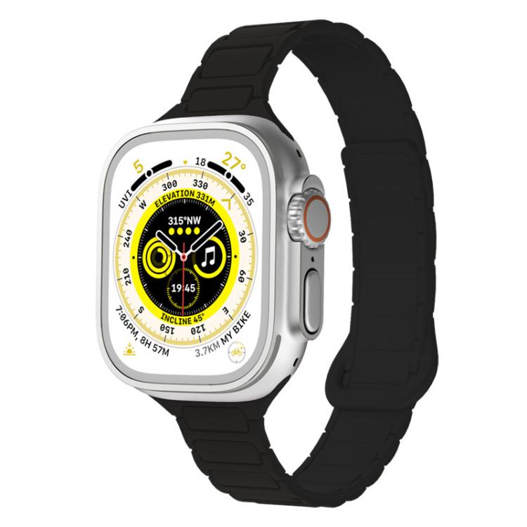 Cinturino per orologio magnetico in silicone xDfind con tre perline, For Apple Watch 42 / 44 / 45 / 46 / 49mm, For Apple Watch 38 / 40 / 41 / S11 42mm