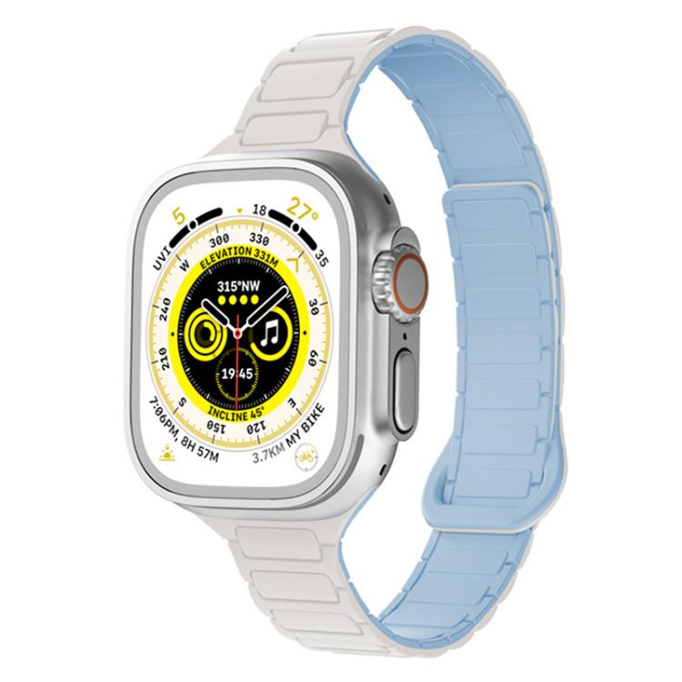 Cinturino per orologio magnetico in silicone xDfind con tre perline, For Apple Watch 42 / 44 / 45 / 46 / 49mm, For Apple Watch 38 / 40 / 41 / S11 42mm