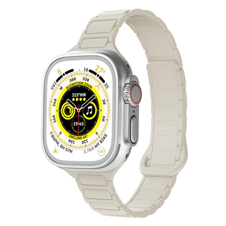 Cinturino per orologio magnetico in silicone xDfind con tre perline, For Apple Watch 42 / 44 / 45 / 46 / 49mm, For Apple Watch 38 / 40 / 41 / S11 42mm