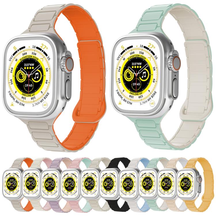 Cinturino per orologio magnetico in silicone xDfind con tre perline, For Apple Watch 42 / 44 / 45 / 46 / 49mm, For Apple Watch 38 / 40 / 41 / S11 42mm
