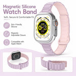 Cinturino per orologio magnetico in silicone xDfind con tre perline, For Apple Watch 42 / 44 / 45 / 46 / 49mm, For Apple Watch 38 / 40 / 41 / S11 42mm