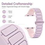 Cinturino per orologio magnetico in silicone xDfind con tre perline, For Apple Watch 42 / 44 / 45 / 46 / 49mm, For Apple Watch 38 / 40 / 41 / S11 42mm