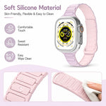 Cinturino per orologio magnetico in silicone xDfind con tre perline, For Apple Watch 42 / 44 / 45 / 46 / 49mm, For Apple Watch 38 / 40 / 41 / S11 42mm