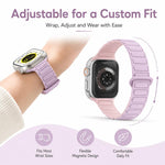 Cinturino per orologio magnetico in silicone xDfind con tre perline, For Apple Watch 42 / 44 / 45 / 46 / 49mm, For Apple Watch 38 / 40 / 41 / S11 42mm