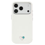 Custodia per telefono ibrida in PC e PU galvanizzato della serie Heart Island di YOYOISLES, For iPhone 17 Pro Max, For iPhone 17 Pro