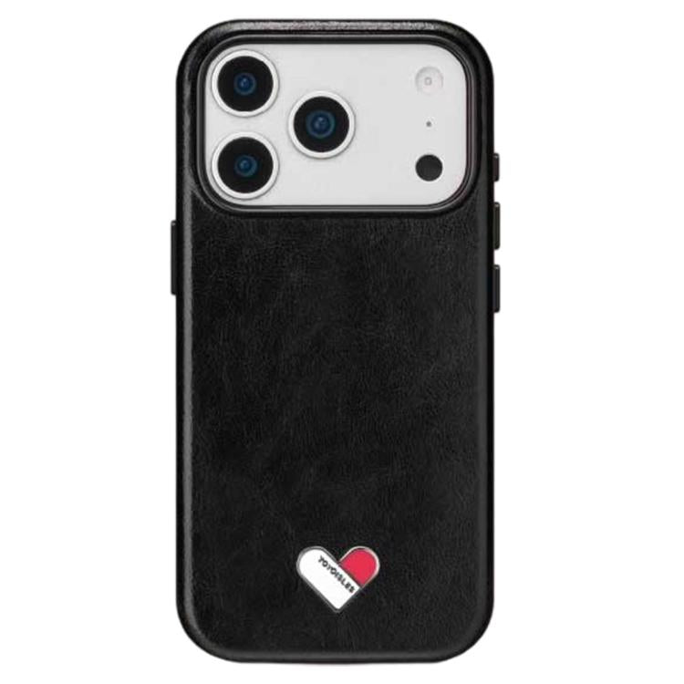 Custodia per telefono ibrida in PC e PU galvanizzato della serie Heart Island di YOYOISLES, For iPhone 17 Pro Max, For iPhone 17 Pro