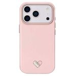 Custodia per telefono ibrida in PC e PU galvanizzato della serie Heart Island di YOYOISLES, For iPhone 17 Pro Max, For iPhone 17 Pro