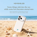 Custodia per telefono ibrida in PC e PU galvanizzato della serie Heart Island di YOYOISLES, For iPhone 17 Pro Max, For iPhone 17 Pro