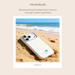 Custodia per telefono ibrida in PC e PU galvanizzato della serie Heart Island di YOYOISLES, For iPhone 17 Pro Max, For iPhone 17 Pro