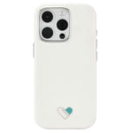 Custodia per telefono ibrida in PC e PU galvanizzato della serie Heart Island di YOYOISLES, For iPhone 16 Pro Max, For iPhone 16 Pro