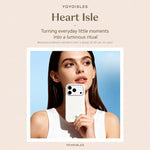 Custodia per telefono ibrida in PC e PU galvanizzato della serie Heart Island di YOYOISLES, For iPhone 16 Pro Max, For iPhone 16 Pro