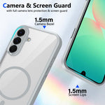 Custodia magnetica antiurto per telefono in policarbonato opaco effetto pelle., For Galaxy A17 4G / 5G / F17 / M17, For Galaxy A57 5G, For Galaxy A36 / A37 5G, For Galaxy A27 5G, For Galaxy A07 5G / F70e / M70e 5G, For Galaxy A06 4G / 5G               ...