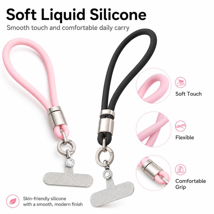 Laccetto da polso in silicone per cellulare con elastico di sicurezza per donne e ragazze