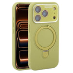 Custodia per telefono in silicone liquido con supporto magnetico per finestra grande., For iPhone 17 Pro Max, For iPhone 17 Pro