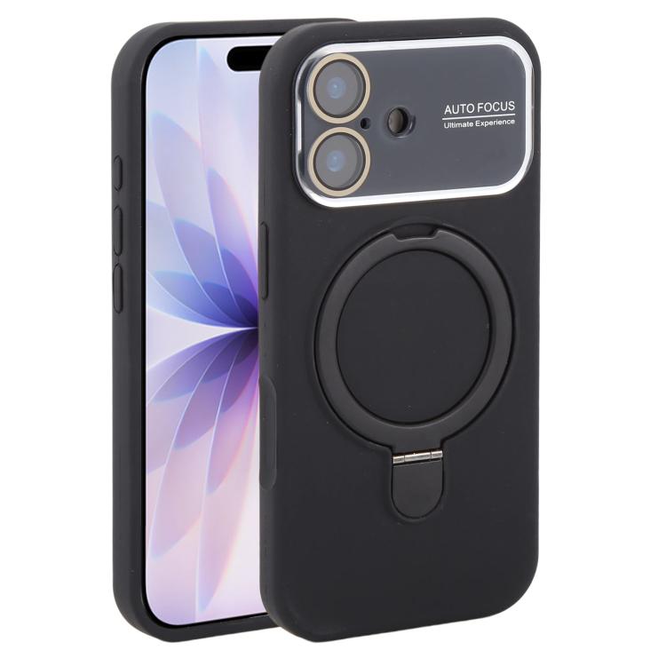 Custodia per telefono in silicone liquido con supporto magnetico per finestra grande., For iPhone 17, For iPhone Air