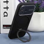 Custodia per telefono in silicone liquido con supporto magnetico per finestra grande., For iPhone 17, For iPhone Air