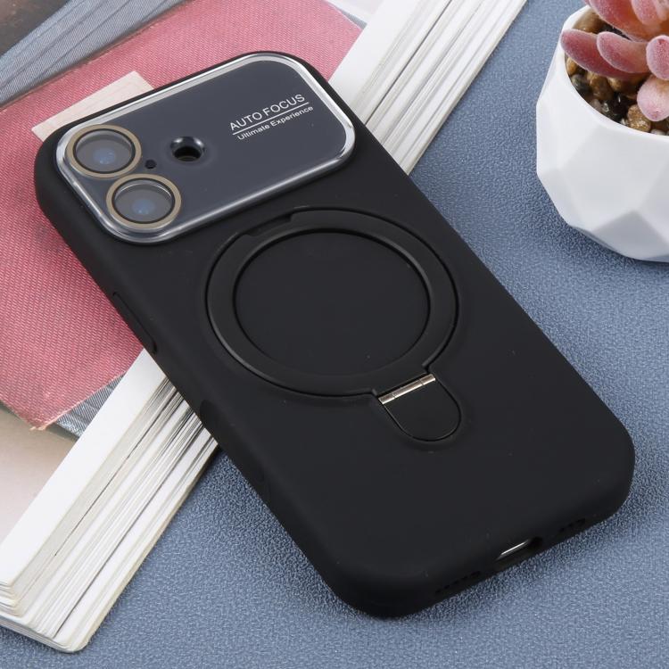Custodia per telefono in silicone liquido con supporto magnetico per finestra grande., For iPhone 17, For iPhone Air