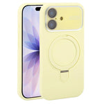Custodia per telefono in silicone liquido con supporto magnetico per finestra grande., For iPhone 17, For iPhone Air