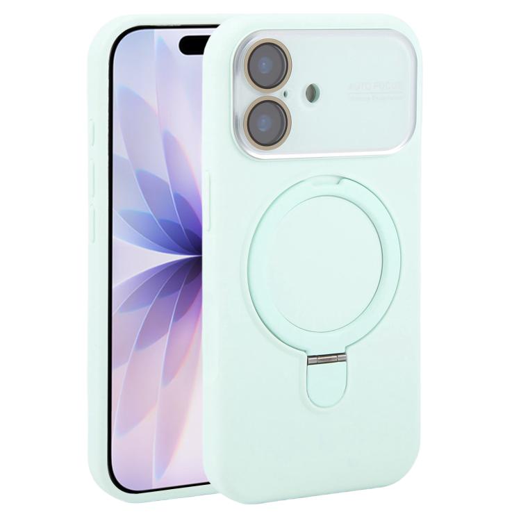 Custodia per telefono in silicone liquido con supporto magnetico per finestra grande., For iPhone 17, For iPhone Air
