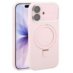Custodia per telefono in silicone liquido con supporto magnetico per finestra grande., For iPhone 17, For iPhone Air