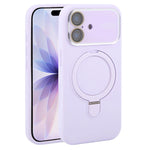 Custodia per telefono in silicone liquido con supporto magnetico per finestra grande., For iPhone 17, For iPhone Air