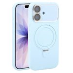 Custodia per telefono in silicone liquido con supporto magnetico per finestra grande., For iPhone 17, For iPhone Air