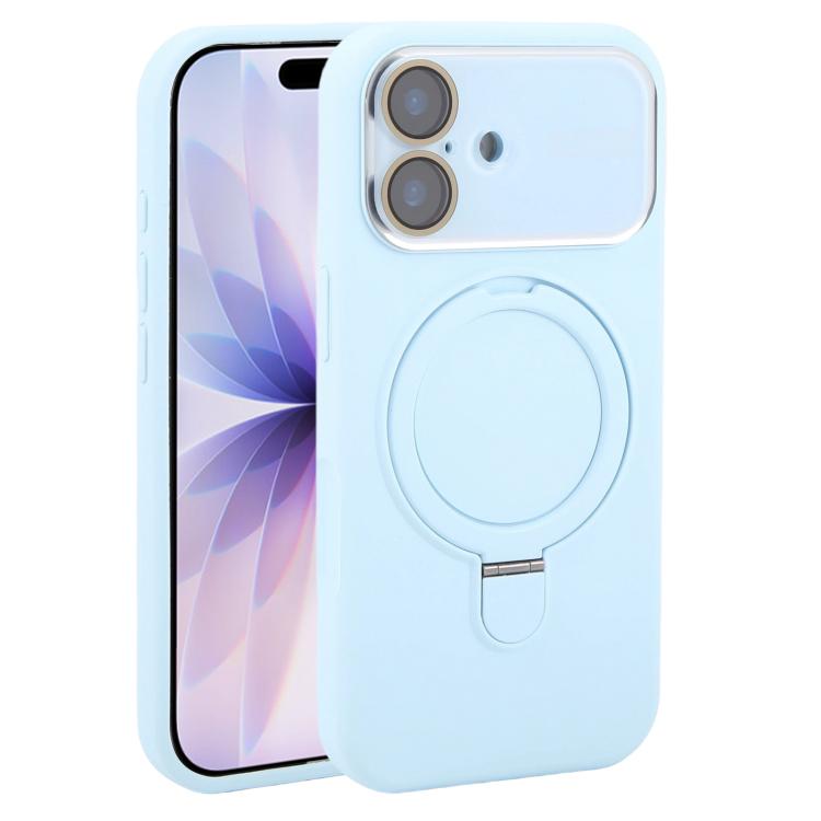 Custodia per telefono in silicone liquido con supporto magnetico per finestra grande., For iPhone 17, For iPhone Air