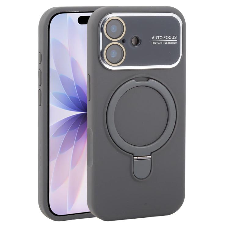 Custodia per telefono in silicone liquido con supporto magnetico per finestra grande., For iPhone 17, For iPhone Air