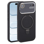 Custodia per telefono in silicone liquido con supporto magnetico per finestra grande., For iPhone 17, For iPhone Air