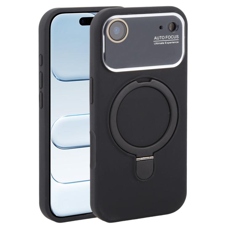 Custodia per telefono in silicone liquido con supporto magnetico per finestra grande., For iPhone 17, For iPhone Air