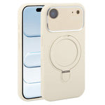 Custodia per telefono in silicone liquido con supporto magnetico per finestra grande., For iPhone 17, For iPhone Air
