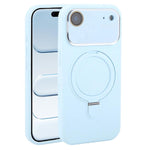 Custodia per telefono in silicone liquido con supporto magnetico per finestra grande., For iPhone 17, For iPhone Air