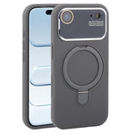 Custodia per telefono in silicone liquido con supporto magnetico per finestra grande., For iPhone 17, For iPhone Air
