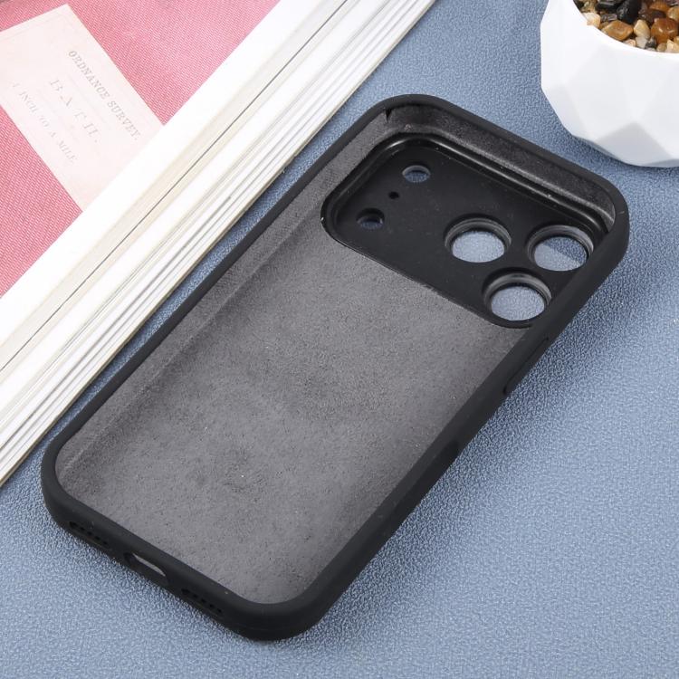 Custodia per telefono in silicone liquido con supporto magnetico per finestra grande., For iPhone 15 Pro Max, For iPhone 15 Pro