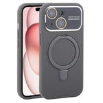 Custodia per telefono in silicone liquido con supporto magnetico per finestra grande., For iPhone 15 Plus, For iPhone 15
