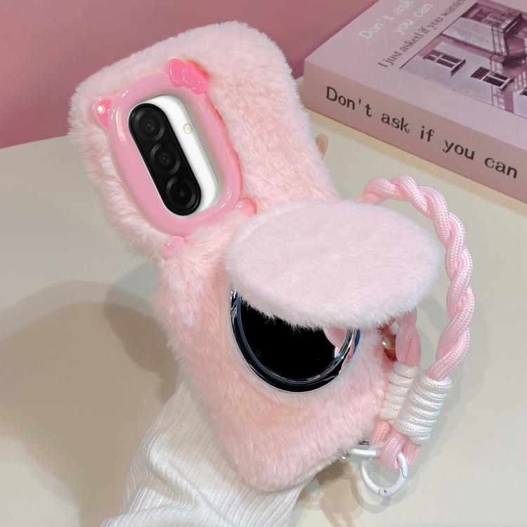 Custodia per telefono in peluche con ciondolo a forma di gatto con papillon 3D e cinturino., For Galaxy A57 5G, For Galaxy A37 5G, For Galaxy A17 5G / 4G, For Galaxy A56 5G, For Galaxy A26 5G, For Galaxy A36 5G, For Galaxy A16 5G / 4G                  ...