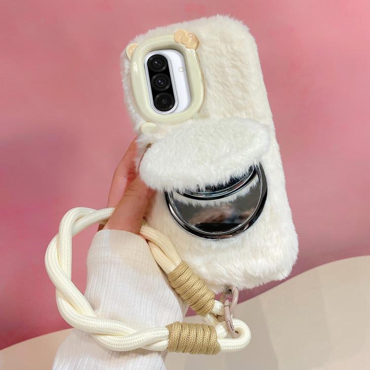 Custodia per telefono in peluche con ciondolo a forma di gatto con papillon 3D e cinturino., For Galaxy A57 5G, For Galaxy A37 5G, For Galaxy A17 5G / 4G, For Galaxy A56 5G, For Galaxy A26 5G, For Galaxy A36 5G, For Galaxy A16 5G / 4G                  ...