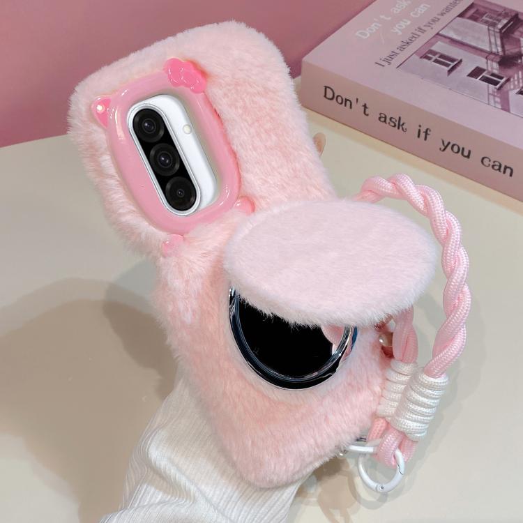 Custodia per telefono in peluche con ciondolo a forma di gatto con papillon 3D e cinturino., For Galaxy A57 5G, For Galaxy A37 5G, For Galaxy A17 5G / 4G, For Galaxy A56 5G, For Galaxy A26 5G, For Galaxy A36 5G, For Galaxy A16 5G / 4G                  ...