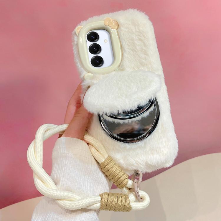 Custodia per telefono in peluche con ciondolo a forma di gatto con papillon 3D e cinturino., For Galaxy A57 5G, For Galaxy A37 5G, For Galaxy A17 5G / 4G, For Galaxy A56 5G, For Galaxy A26 5G, For Galaxy A36 5G, For Galaxy A16 5G / 4G                  ...