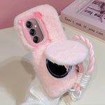 Custodia per telefono in peluche con ciondolo a forma di gatto con papillon 3D e cinturino., For Galaxy A57 5G, For Galaxy A37 5G, For Galaxy A17 5G / 4G, For Galaxy A56 5G, For Galaxy A26 5G, For Galaxy A36 5G, For Galaxy A16 5G / 4G                  ...