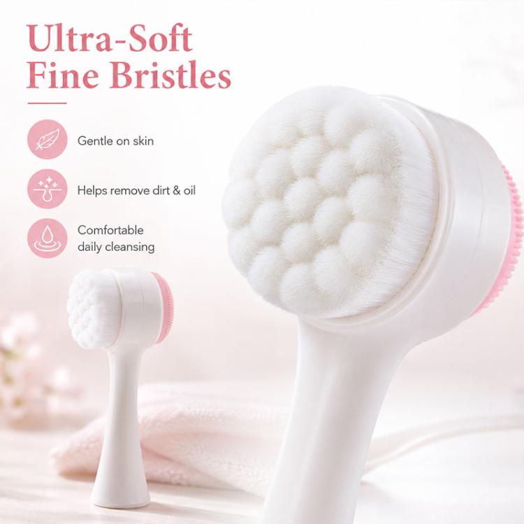 Spazzola doppia in silicone per pulizia e massaggio viso
