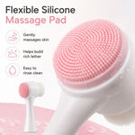Spazzola doppia in silicone per pulizia e massaggio viso