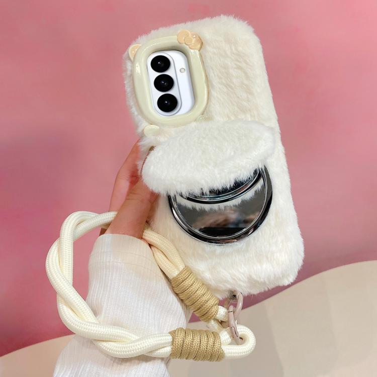Custodia per telefono in peluche con ciondolo a forma di gatto con papillon 3D e cinturino., For Galaxy S26+ 5G, For Galaxy S26 Ultra 5G, For Galaxy S26 5G, For Galaxy S25+ 5G, For Galaxy S25 Ultra 5G, For Galaxy S24 Ultra 5G, For Galaxy S24+ 5G       ...