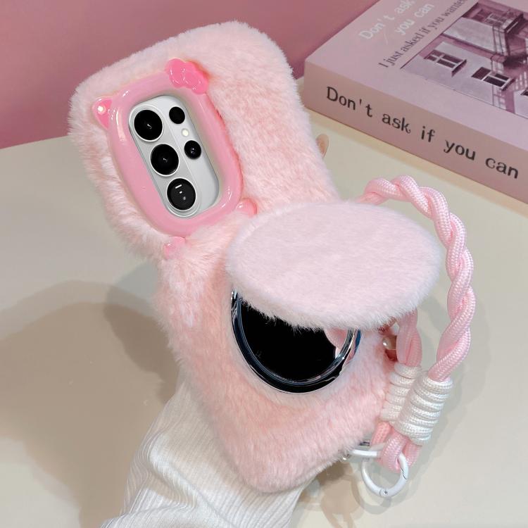 Custodia per telefono in peluche con ciondolo a forma di gatto con papillon 3D e cinturino., For Galaxy S26+ 5G, For Galaxy S26 Ultra 5G, For Galaxy S26 5G, For Galaxy S25+ 5G, For Galaxy S25 Ultra 5G, For Galaxy S24 Ultra 5G, For Galaxy S24+ 5G       ...