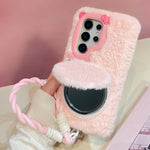 Custodia per telefono in peluche con ciondolo a forma di gatto con papillon 3D e cinturino., For Galaxy S26+ 5G, For Galaxy S26 Ultra 5G, For Galaxy S26 5G, For Galaxy S25+ 5G, For Galaxy S25 Ultra 5G, For Galaxy S24 Ultra 5G, For Galaxy S24+ 5G       ...